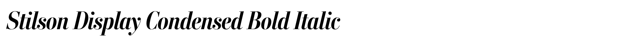 Stilson Display Condensed Bold Italic image